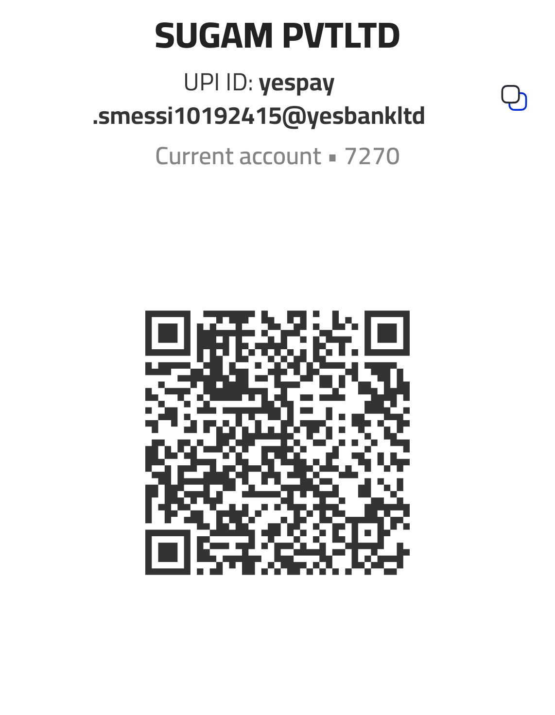 Sugam Technologies payment QR
